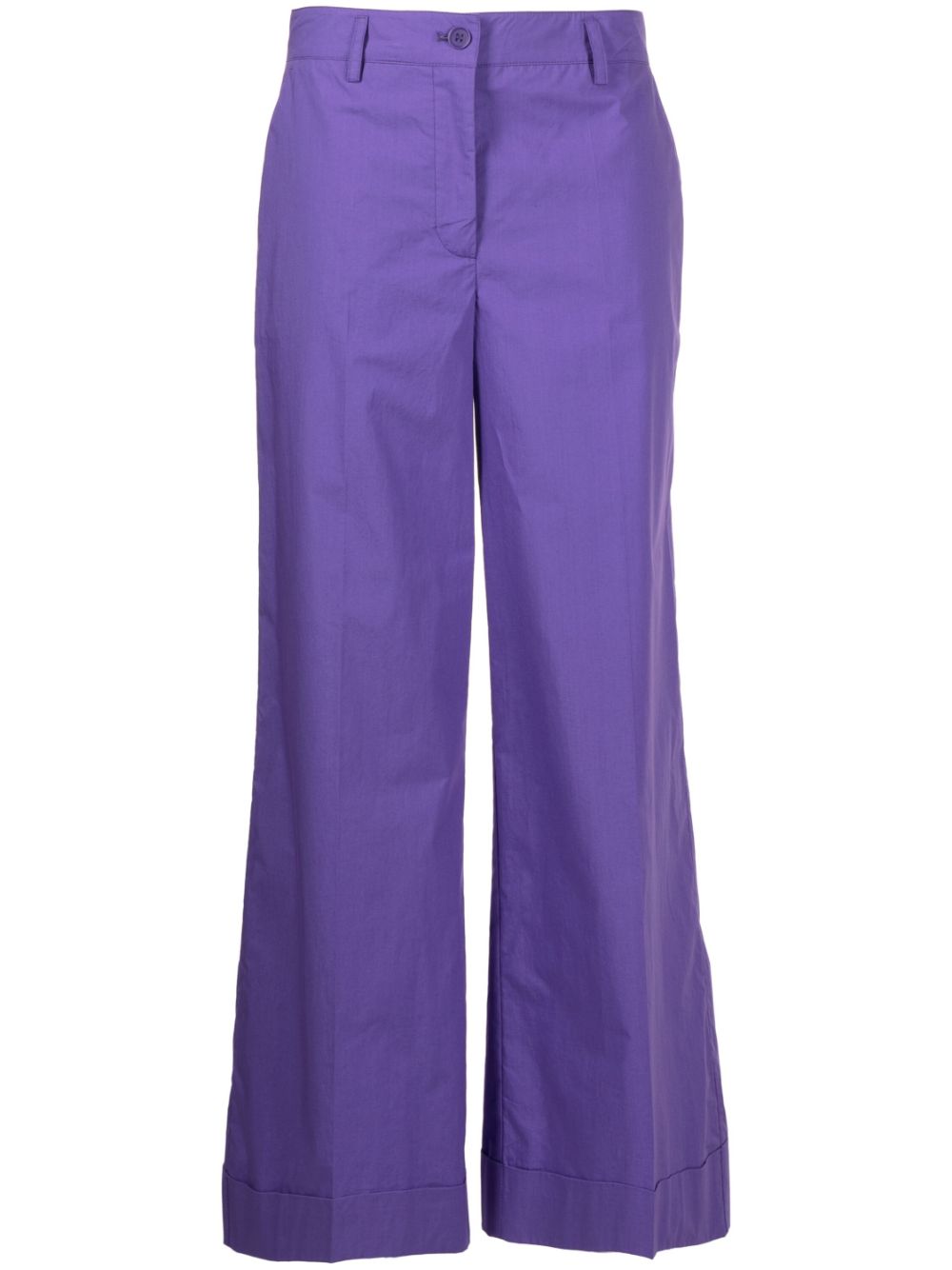 P.A.R.O.S.H MID-RISE WIDE-LEG TROUSERS
