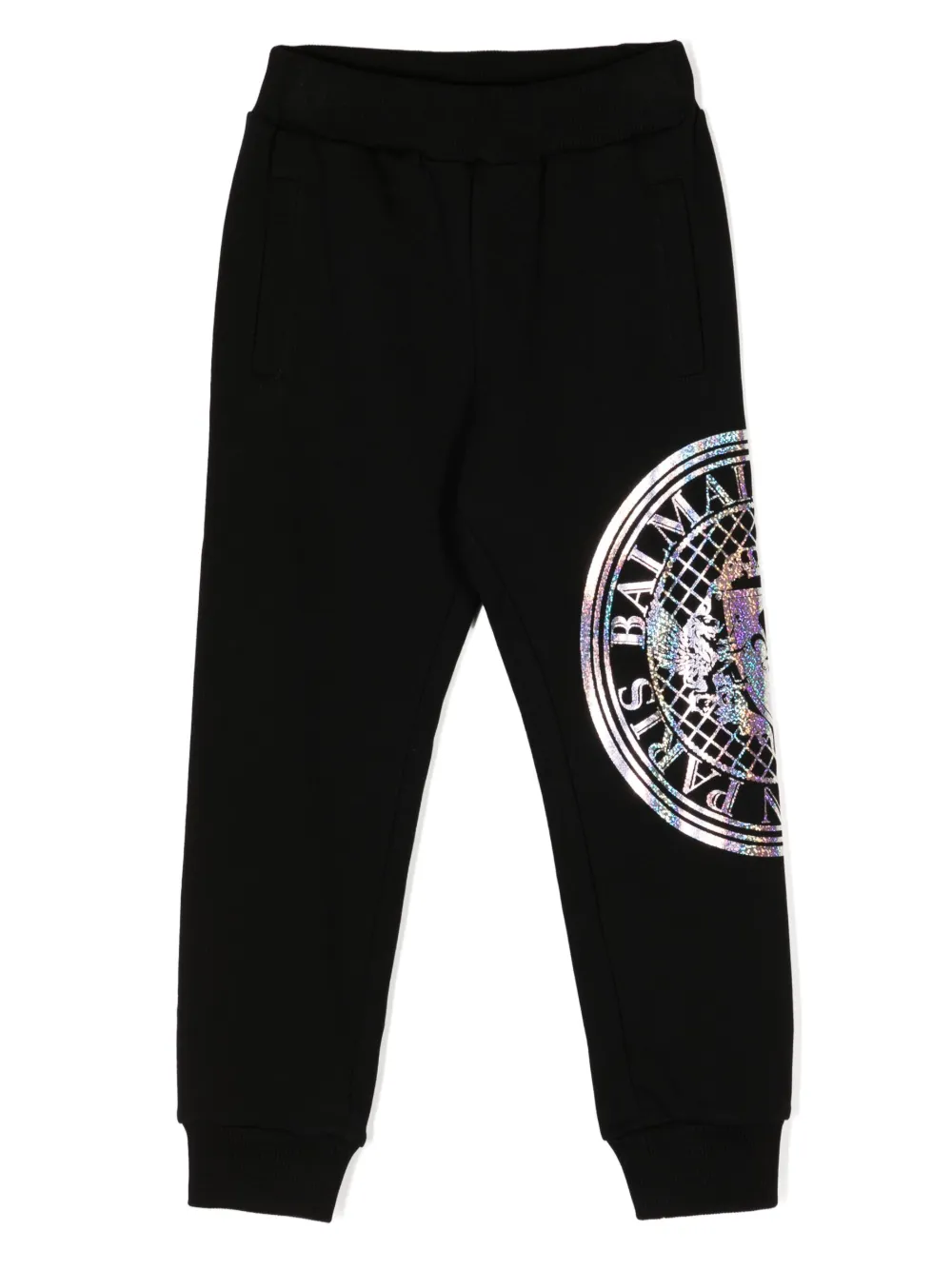 Balmain Kids logo-print elasticated trousers | Black | Image 1