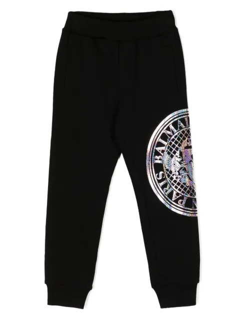 Balmain Kids logo-print elasticated trousers