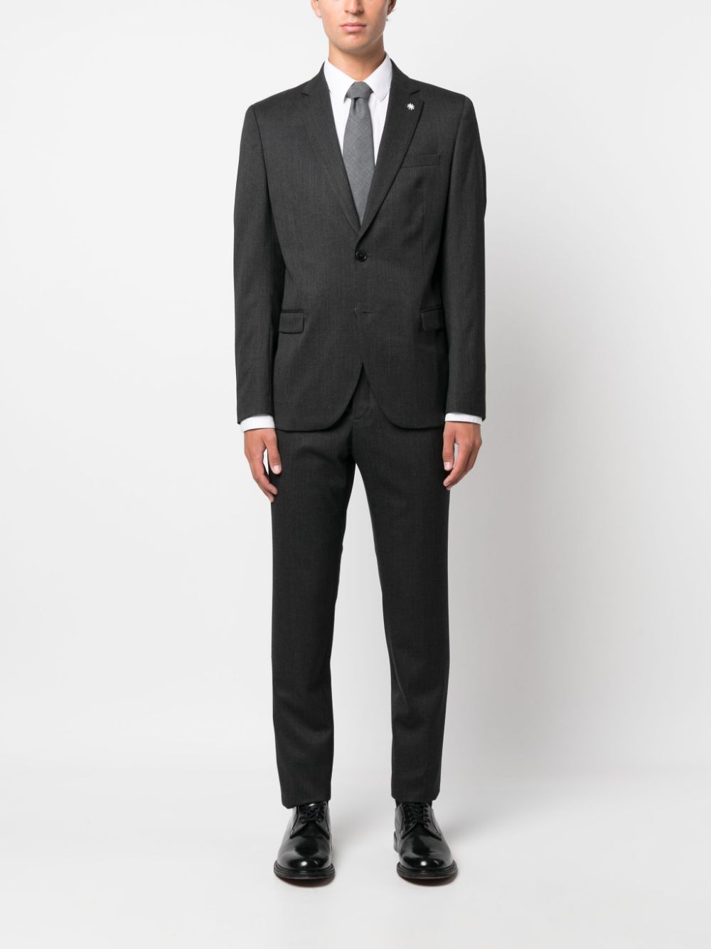 Manuel Ritz single-breasted wool-blend suit - Grijs