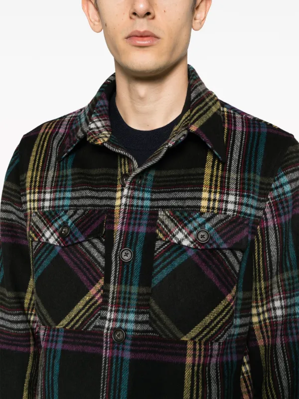 Checkered shirt with on sale jacket