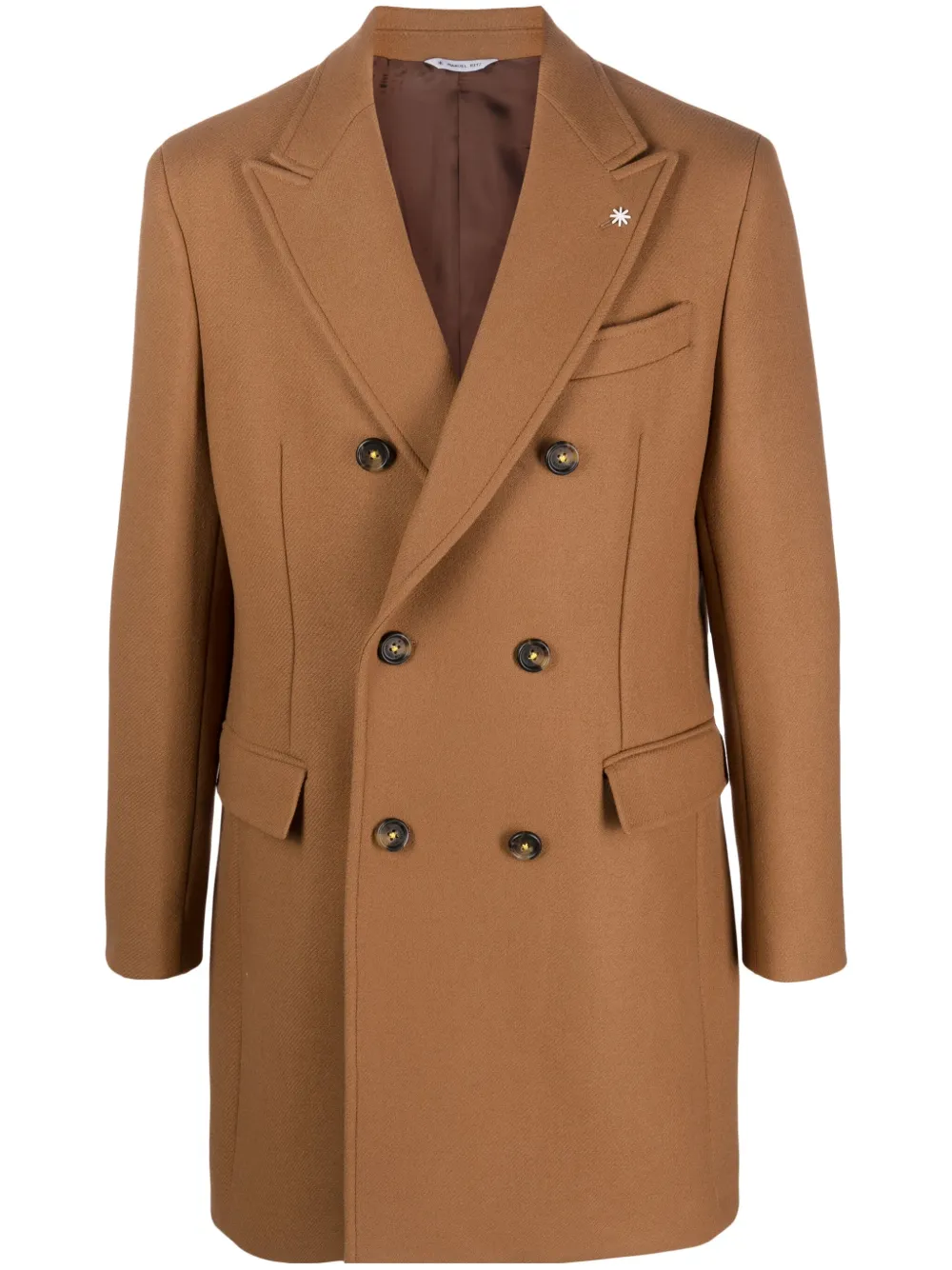 Manuel Ritz peak-lapels double-breasted coat | Brown | Image 1