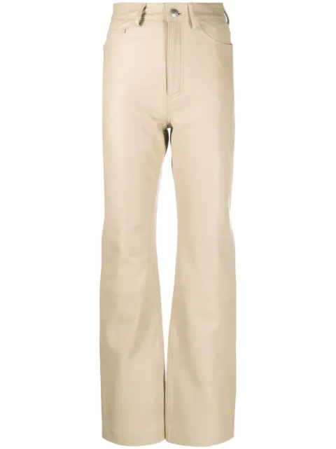 REMAIN - straight-leg leather trousers