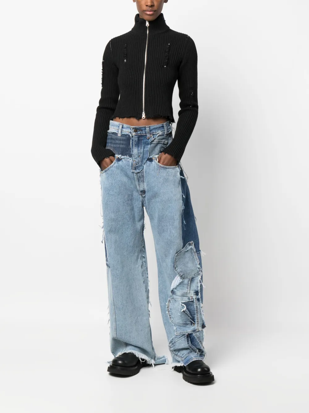 MM6 Maison Margiela Vest met rits - Zwart