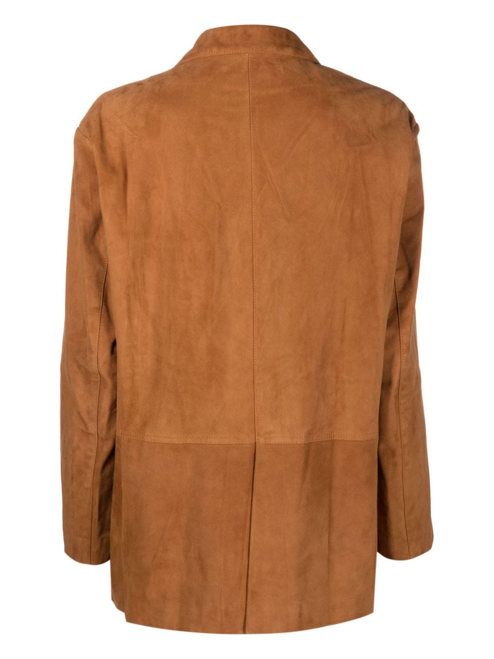 Manuel Ritz single-breasted leather jacket - Bruin