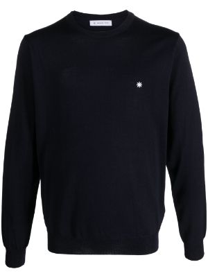 Manuel Ritz logo embroidered Wool Jumper Farfetch