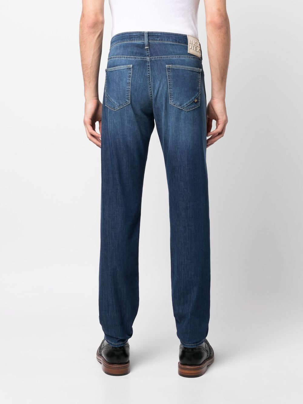 Shop Incotex X Michele Franzese Mid-rise Slim-fit Jeans In Blue