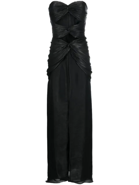 Costarellos Brigitta cut-out gown