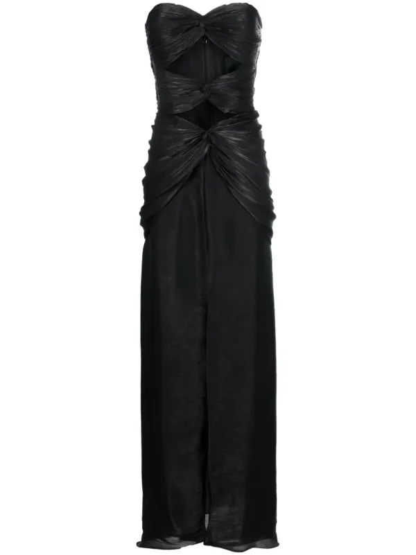 Costarellos Brigitta Cut-out Gown in Black