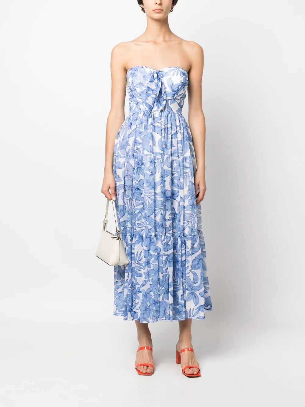 TWINSET Midi-jurk met bloemenprint - Blauw