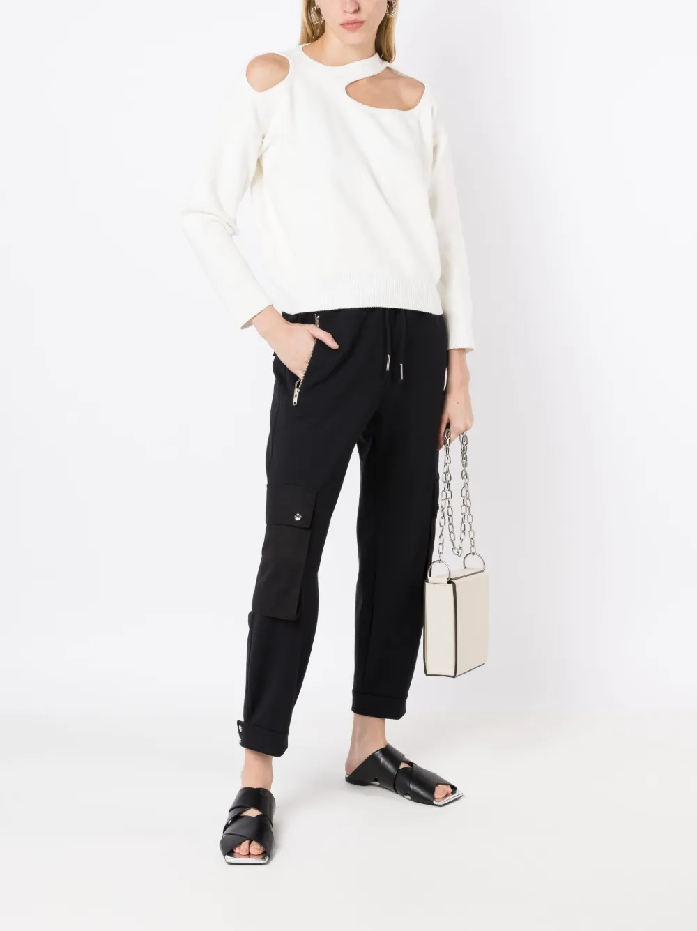 Gloria Coelho Sweater met uitgesneden detail - Wit