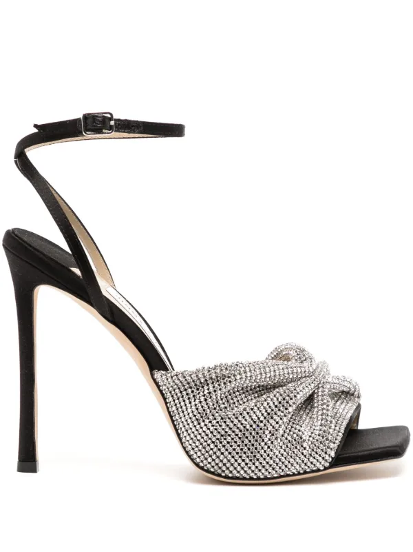 Jimmy Choo Naria 115mm crystal-embellished Sandals Black