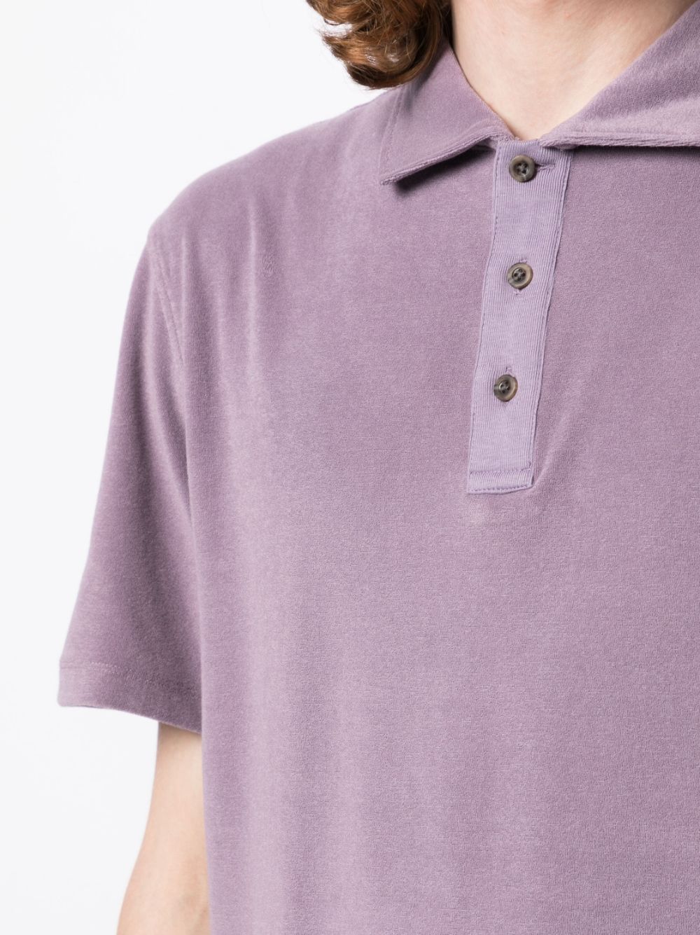 Shop Man On The Boon. Terry-cloth Polo Shirt In Purple