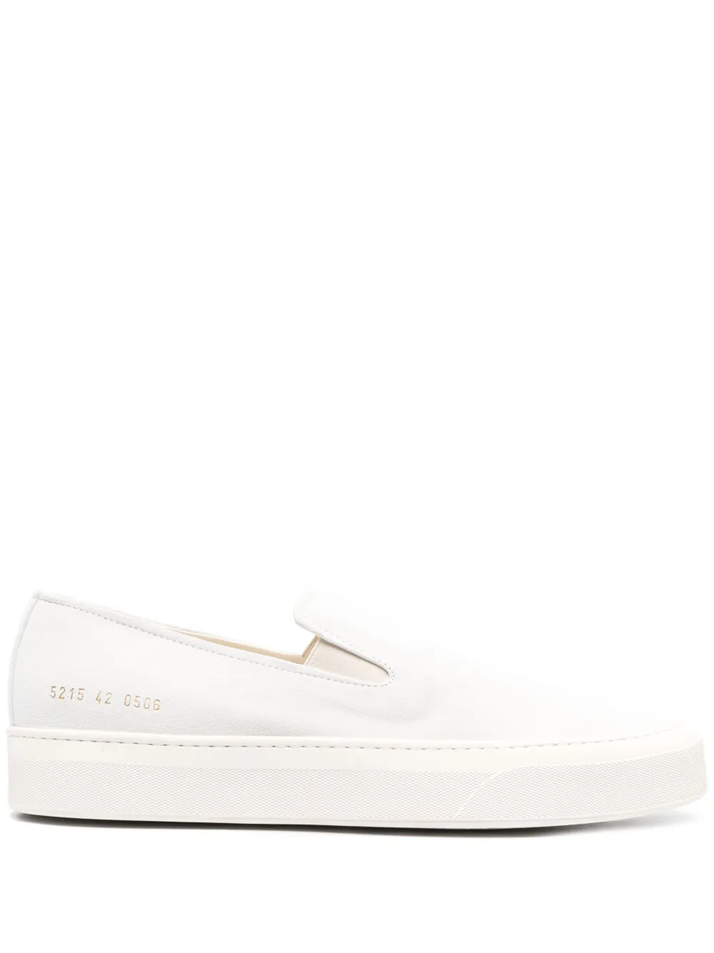 Common Projects Suede Slip-on Sneakers In Weiss