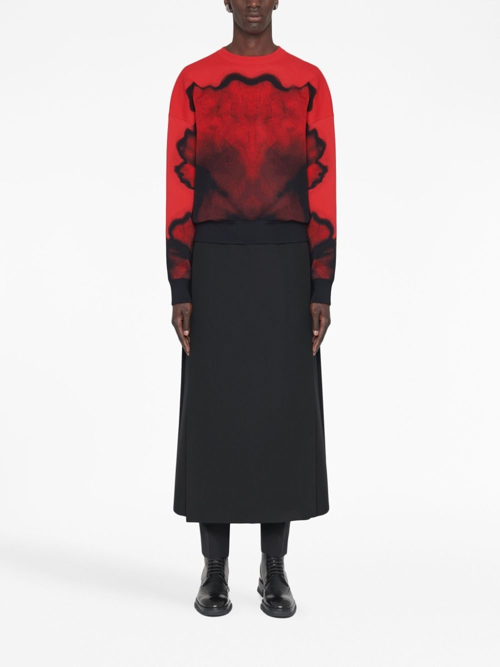 Alexander McQueen Trui met abstract patroon - Rood