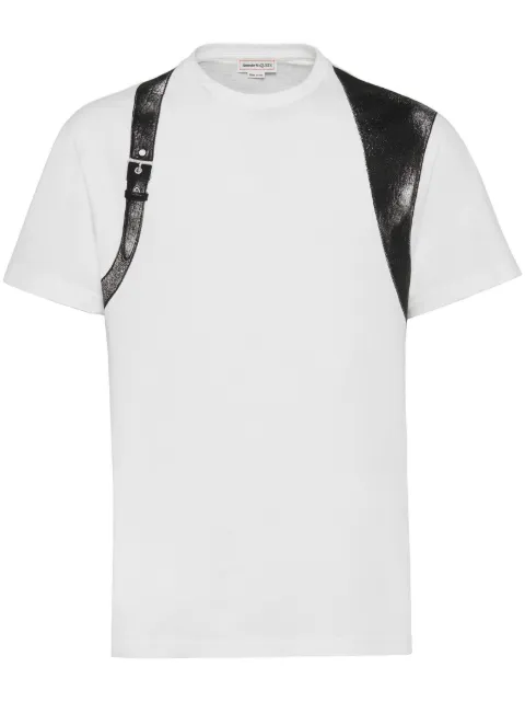 Alexander McQueen buckle-detail panelled T-shirt
