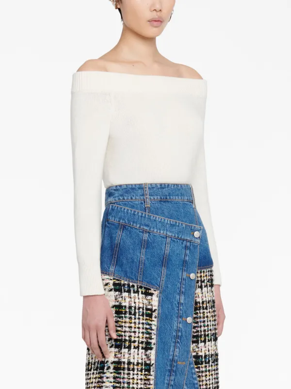 Alexander McQueen - ALEXANDER MCQUEEN★オフショルダー ニットトップ Alexander McQueen オフショルダー プルオーバー | ニュートラル