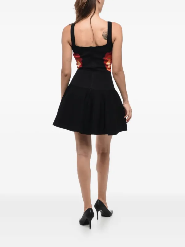 Alexander McQueen Solarised Orchid Jacquard Knit Minidress