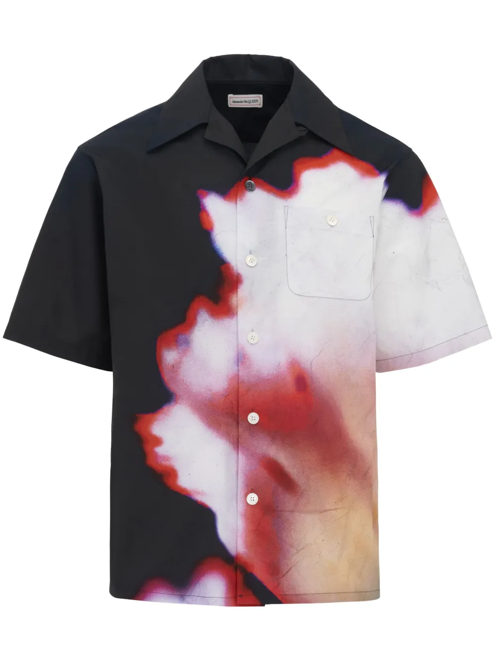 Alexander Mcqueen Alexander Mc Queen Floral Print Shirt In Black