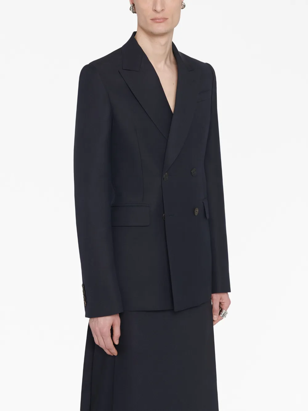 Alexander McQueen Blazer met dubbele rij knopen Blauw