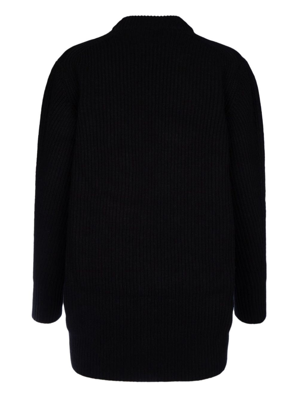 Alexander McQueen Orchid-intarsia wool jumper - Black