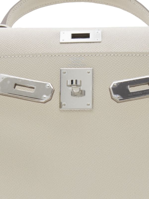 Hermes Gris Asphalte Epsom Leather Gold Hardware Kelly Sellier 28 Bag  Hermes