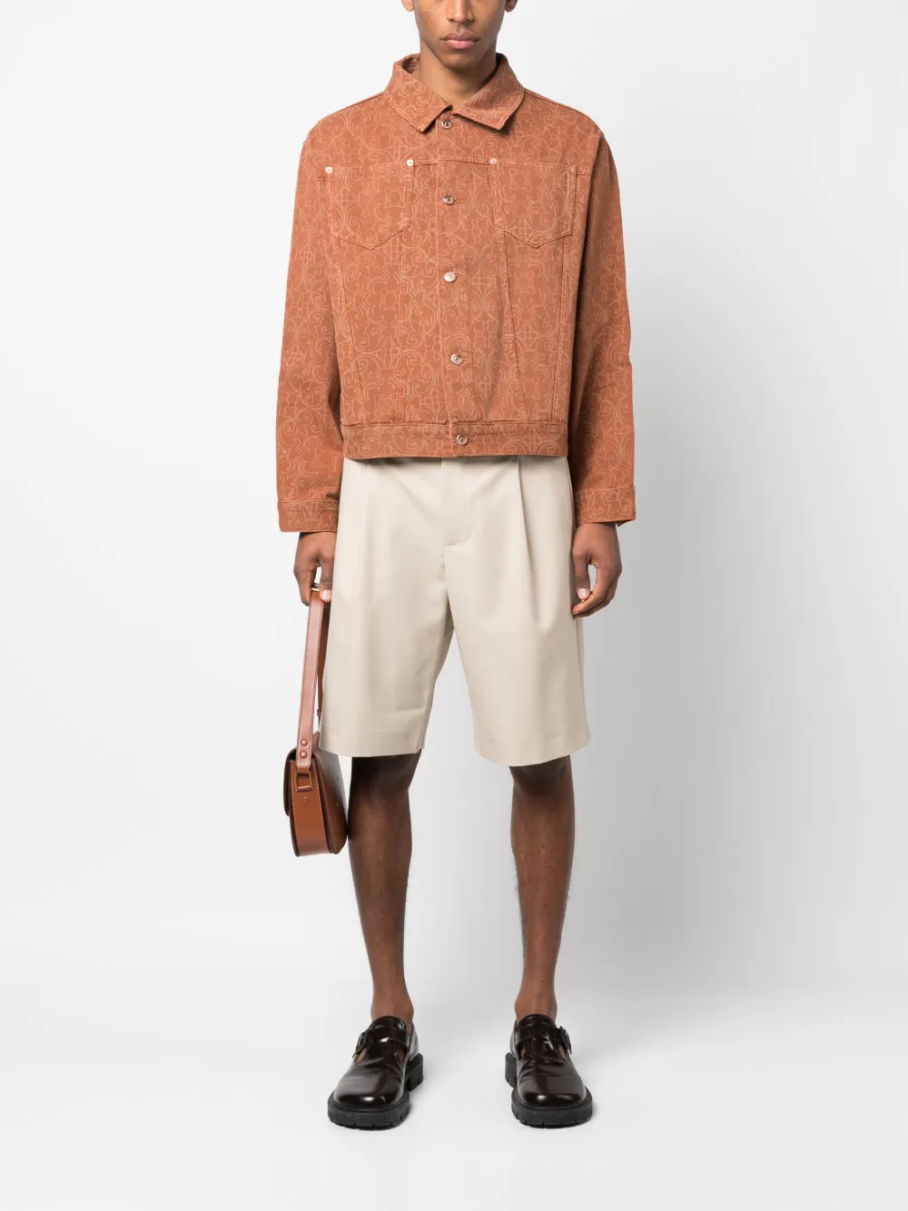Drôle De Monsieur Denim shirtjack - Bruin
