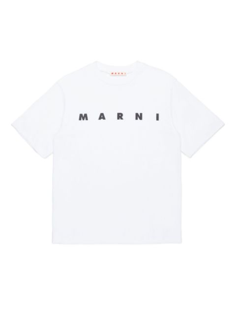 Marni Kids logo-print crew-neck T-shirt