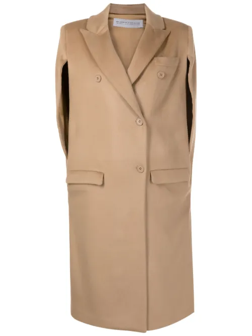 Manteau asymétrique à cape superposée - Gloria Coelho - Modalova
