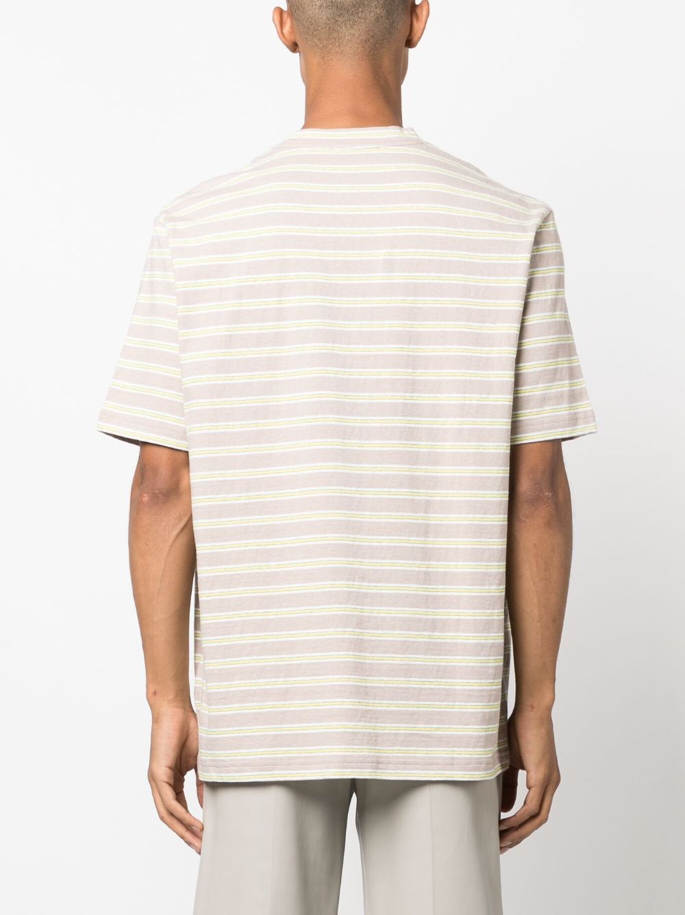 Lanvin striped logo-embroidered T-shirt Men