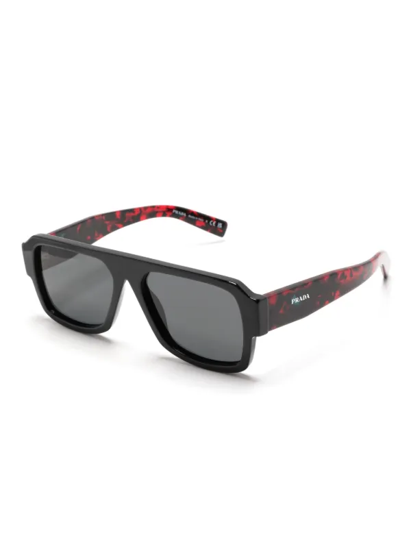 小物 FW2000's PRADA SUNGLASSES BLACK FLAME Prada Eyewear PR 20YS pilot-frame Sunglasses | Black | FARFETCH