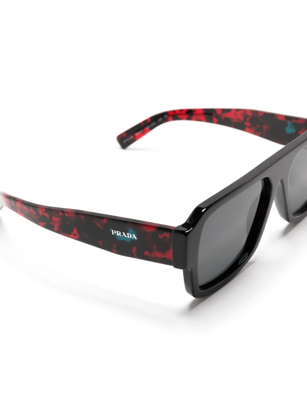 Prada Square Acetate Sunglasses In Black