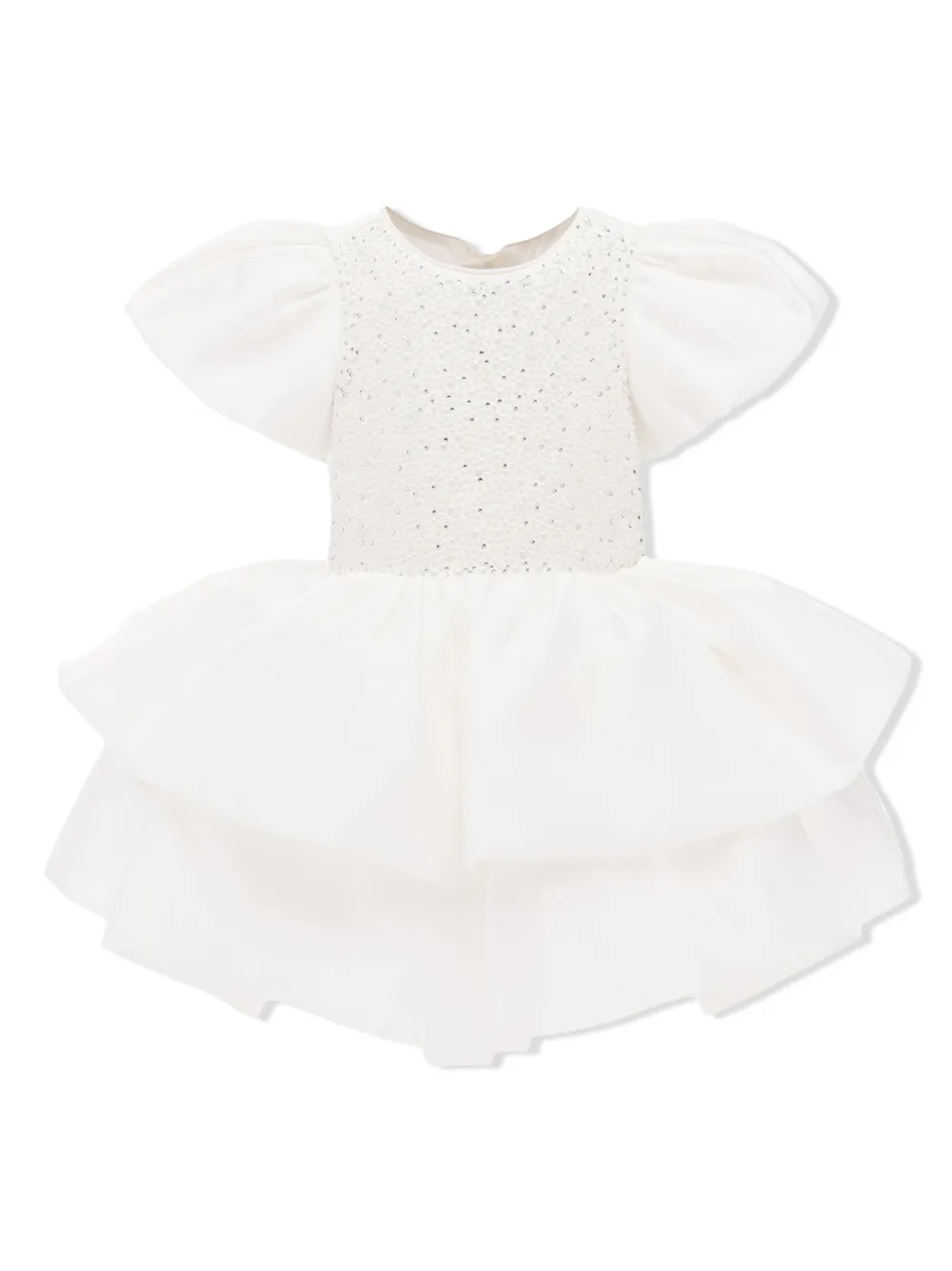 Tulleen Collina Ruffle-trimmed Teacup Dress In White
