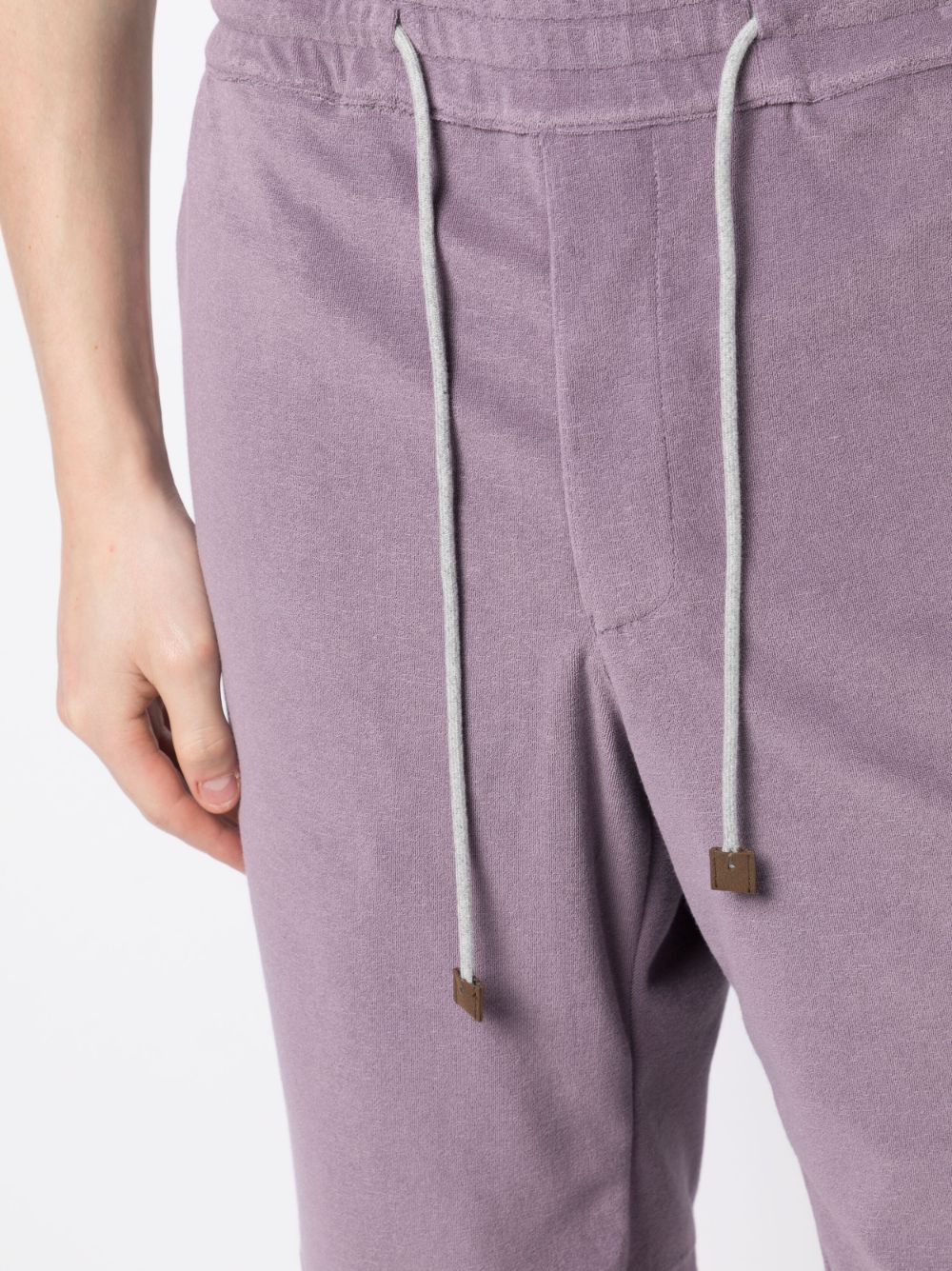 Shop Man On The Boon. Terry Drawstring-waist Shorts In Purple
