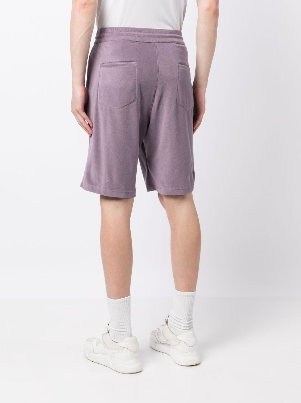 Shop Man On The Boon. Terry Drawstring-waist Shorts In Purple