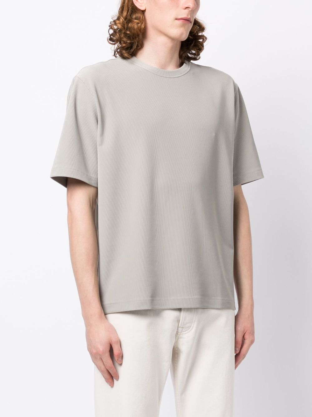 Shop Man On The Boon. Ribbed Crew-neck T-shirt In Brown