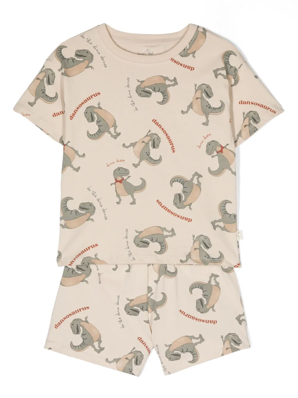 Konges Sløjd set con estampado de dinosaurio | marrón | Image 1