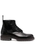 Common Projects number-motif combat boots - Brown