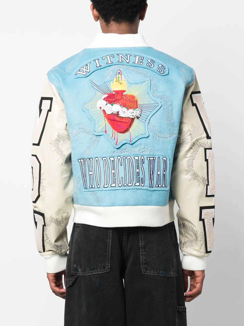 Who Decides War Namesake Varsity Jacket Farfetch