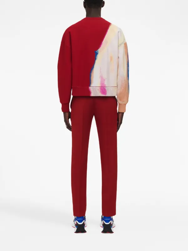 Alexander McQueen Luminous Flower Jacquard Jumper | Red