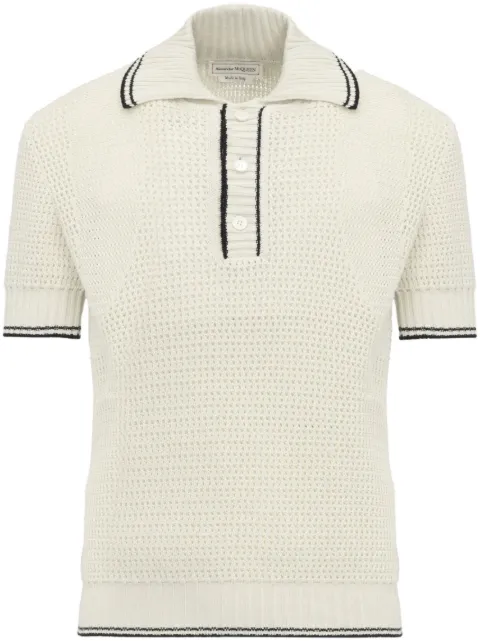 Alexander McQueen knitted short-sleeve polo shirt