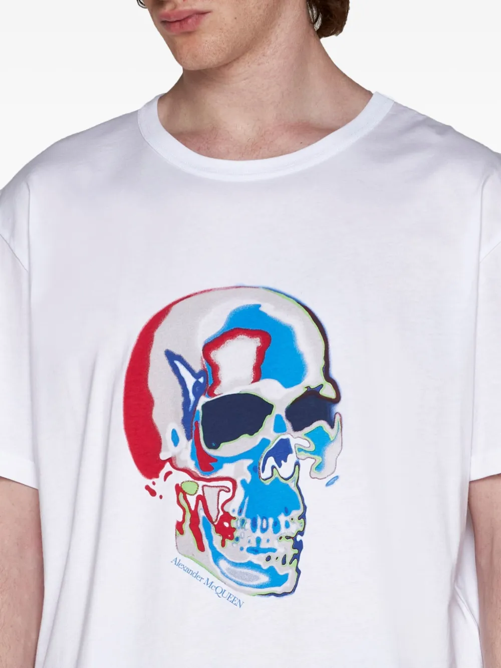 Solarised Skull print T-Shirt