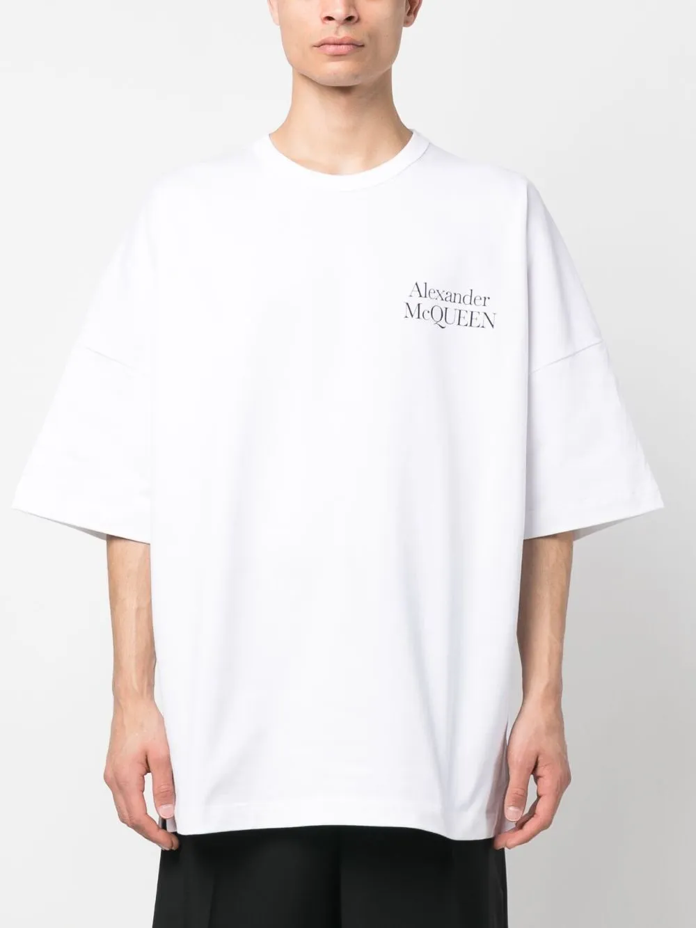 Alexander McQueen logo-print Cotton T-shirt | White | FARFETCH