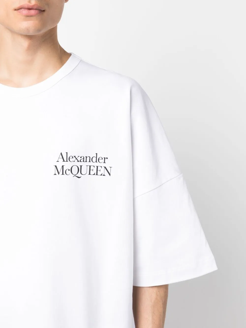 Alexander McQueen logo-print Cotton T-shirt | White | FARFETCH