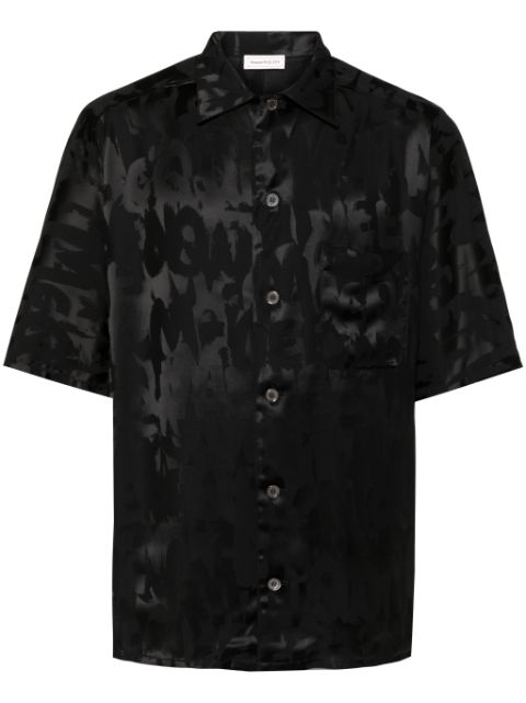 Alexander McQueen Graffiti-jacquard shirt Men