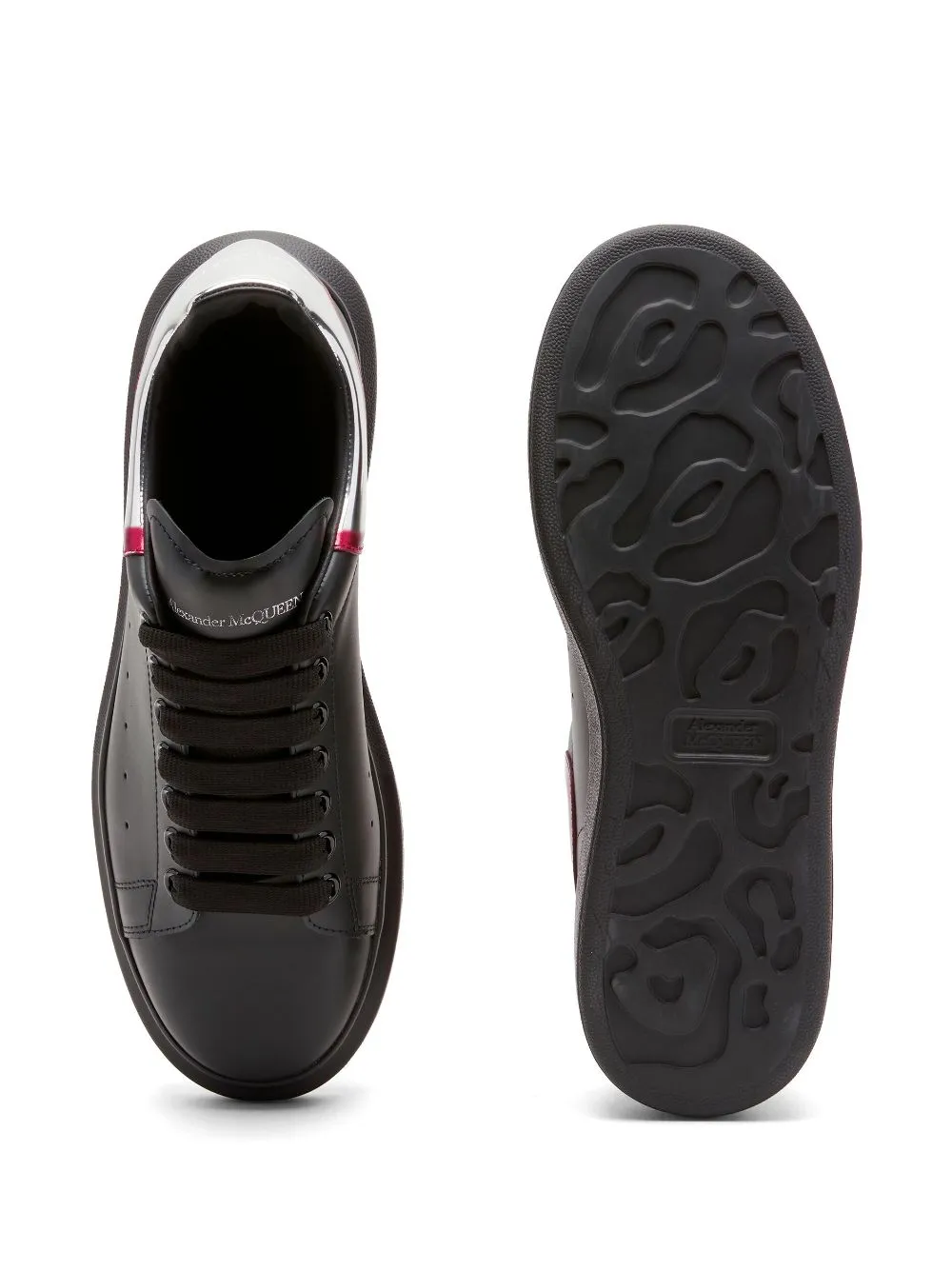 Alexander McQueen Leren sneakers Zwart