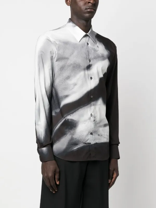 Alexander McQueen Solarised Flower long-sleeve Shirt - Farfetch