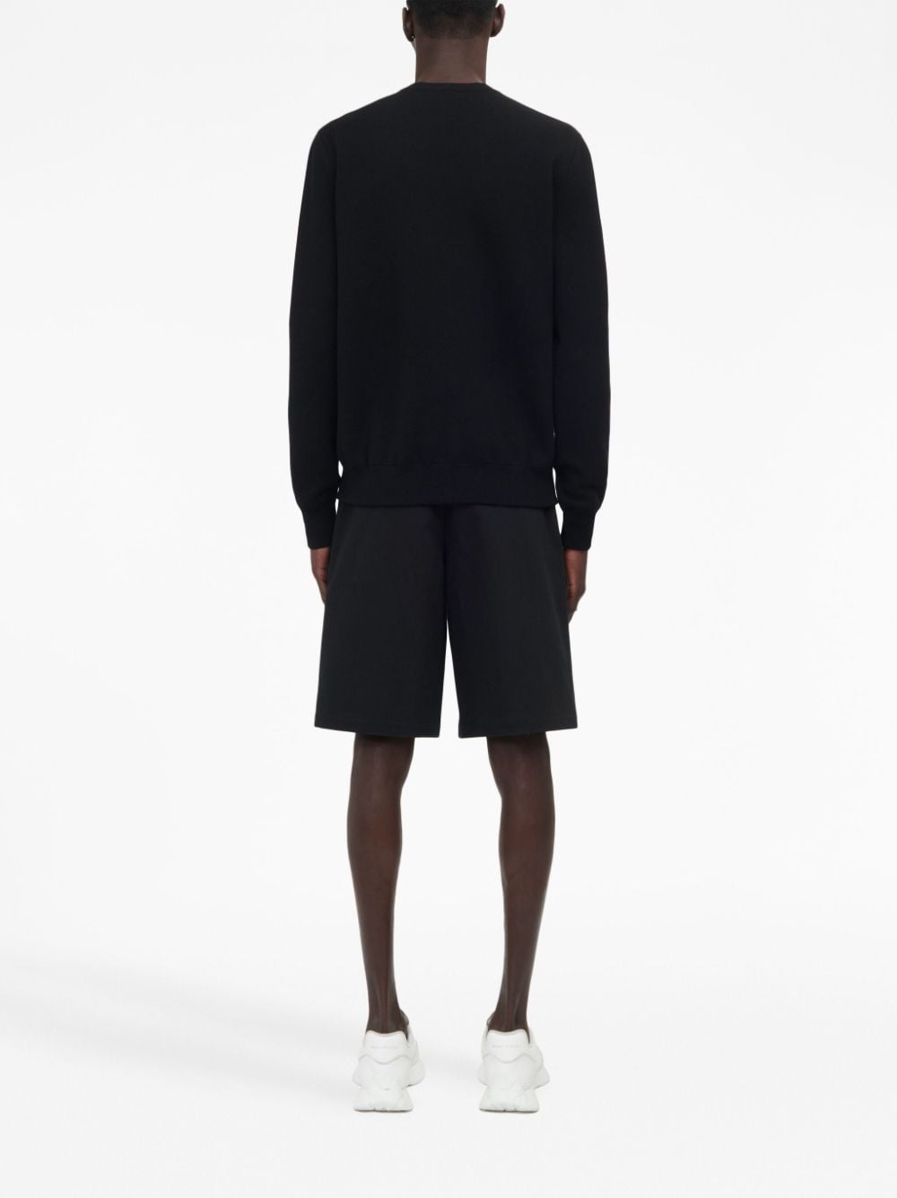 Shop Alexander Mcqueen Baggy-fit Bermuda Shorts In Black