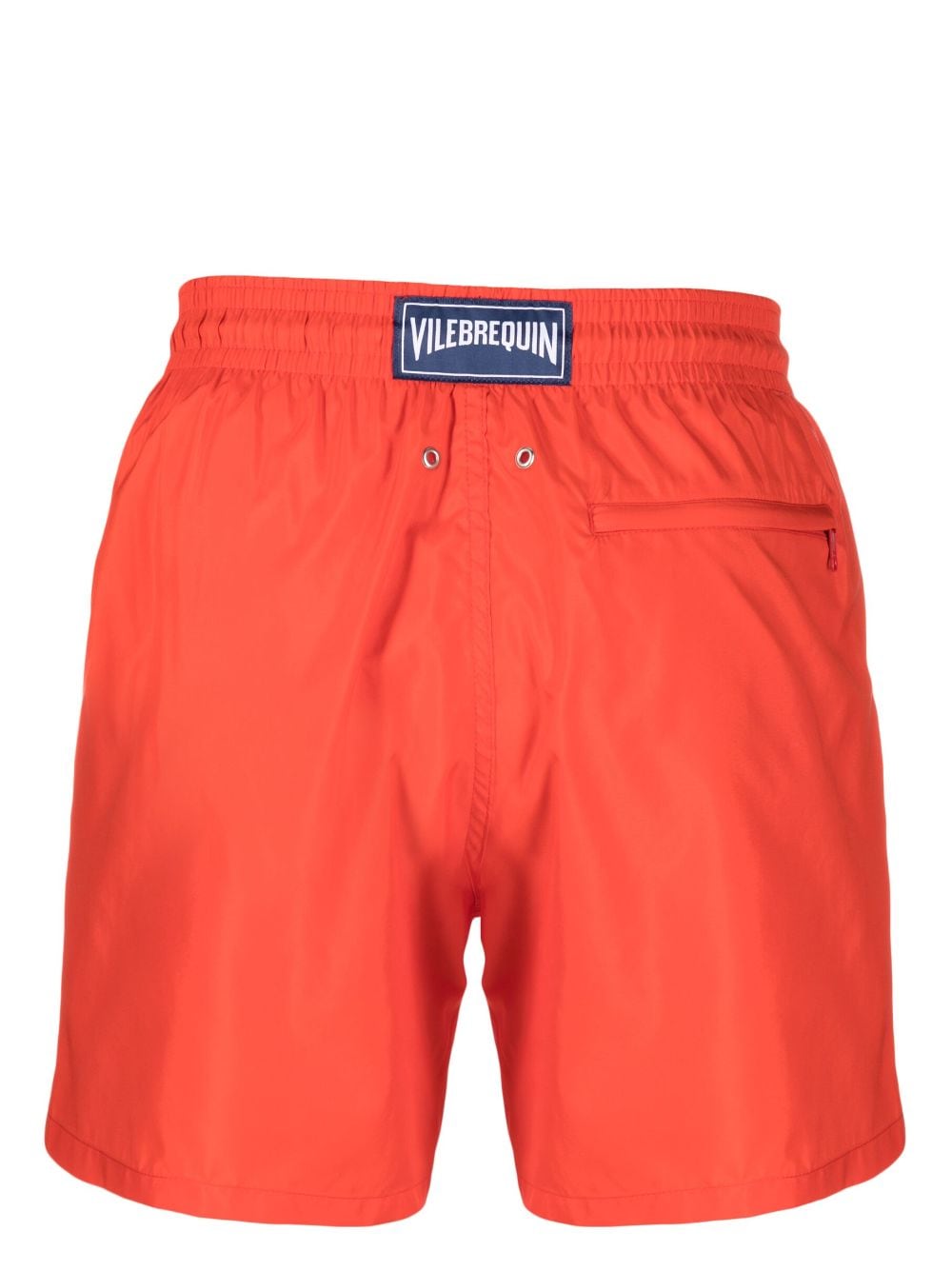 Shop Vilebrequin Logo-patch Swim Shorts In Red