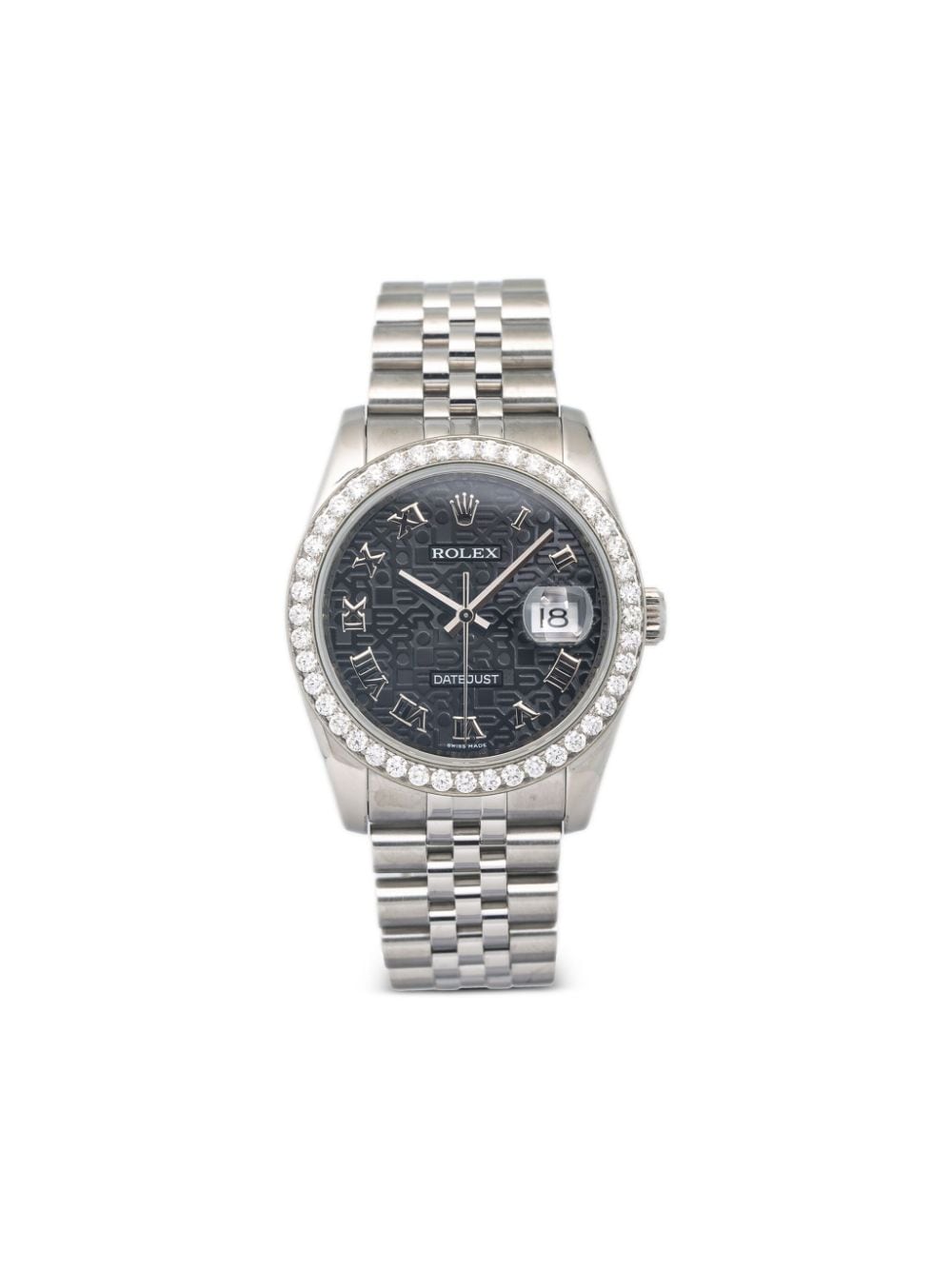 Pre-owned Rolex  Datejust 36mm In Black